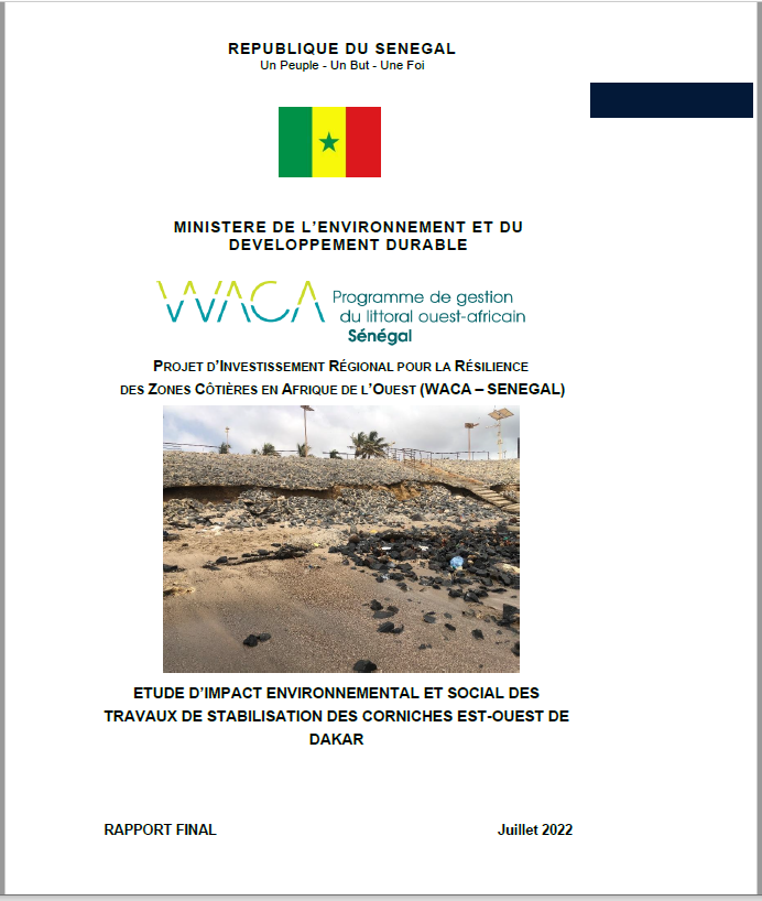 WACA, MINISTERE DE L’ENVIRONNEMENT ET DU DEVELOPPEMENT DURABLE