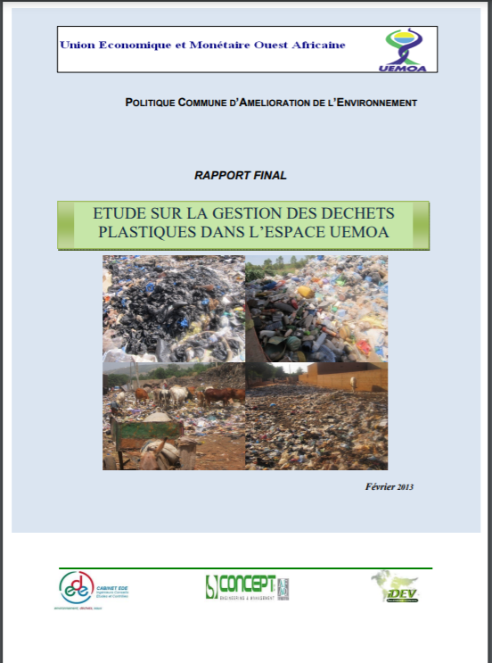 ETUDE SUR LA GESTION DES DECHETS PLASTIQUES DANS L'ESPACE UEMOA